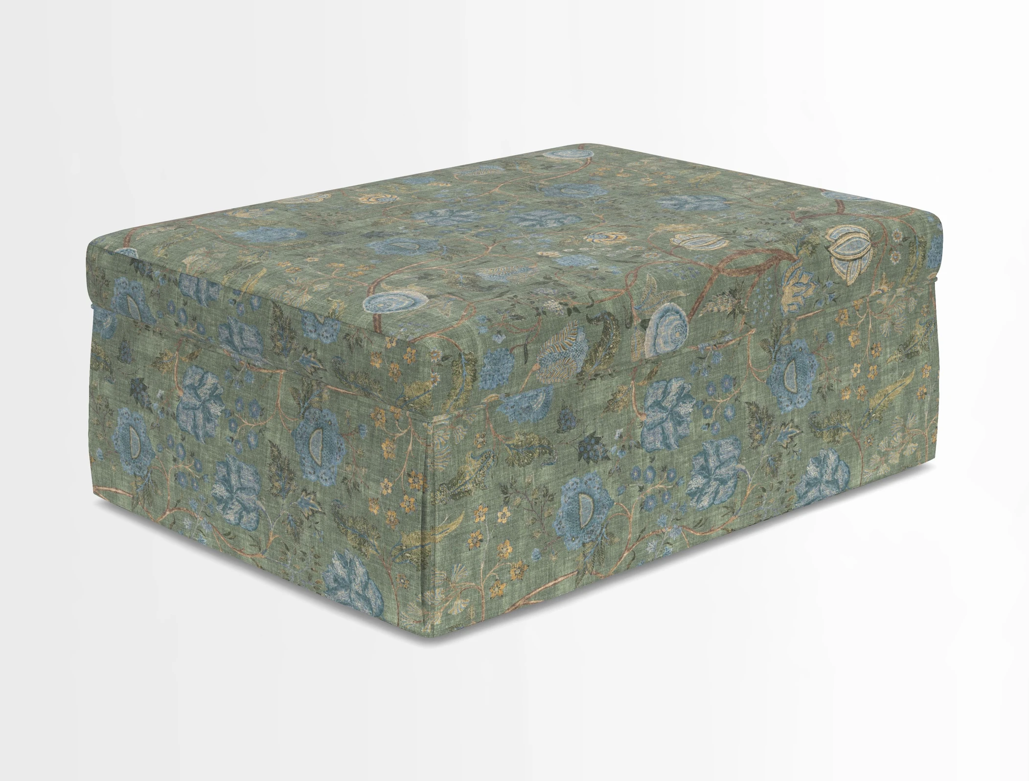 Fontwell footstool in Globe Thistle Storm
