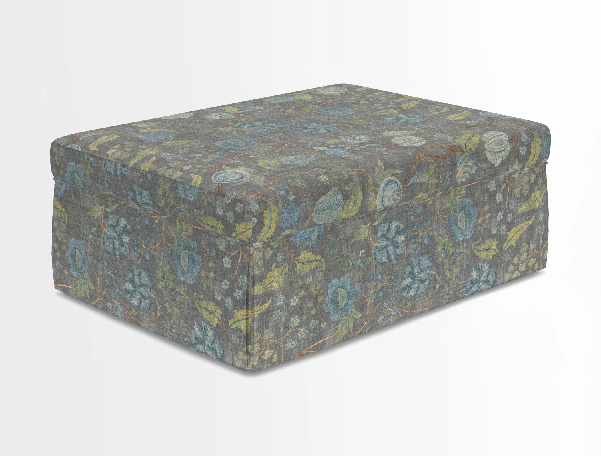 Fontwell footstool in Globe Thistle Storm