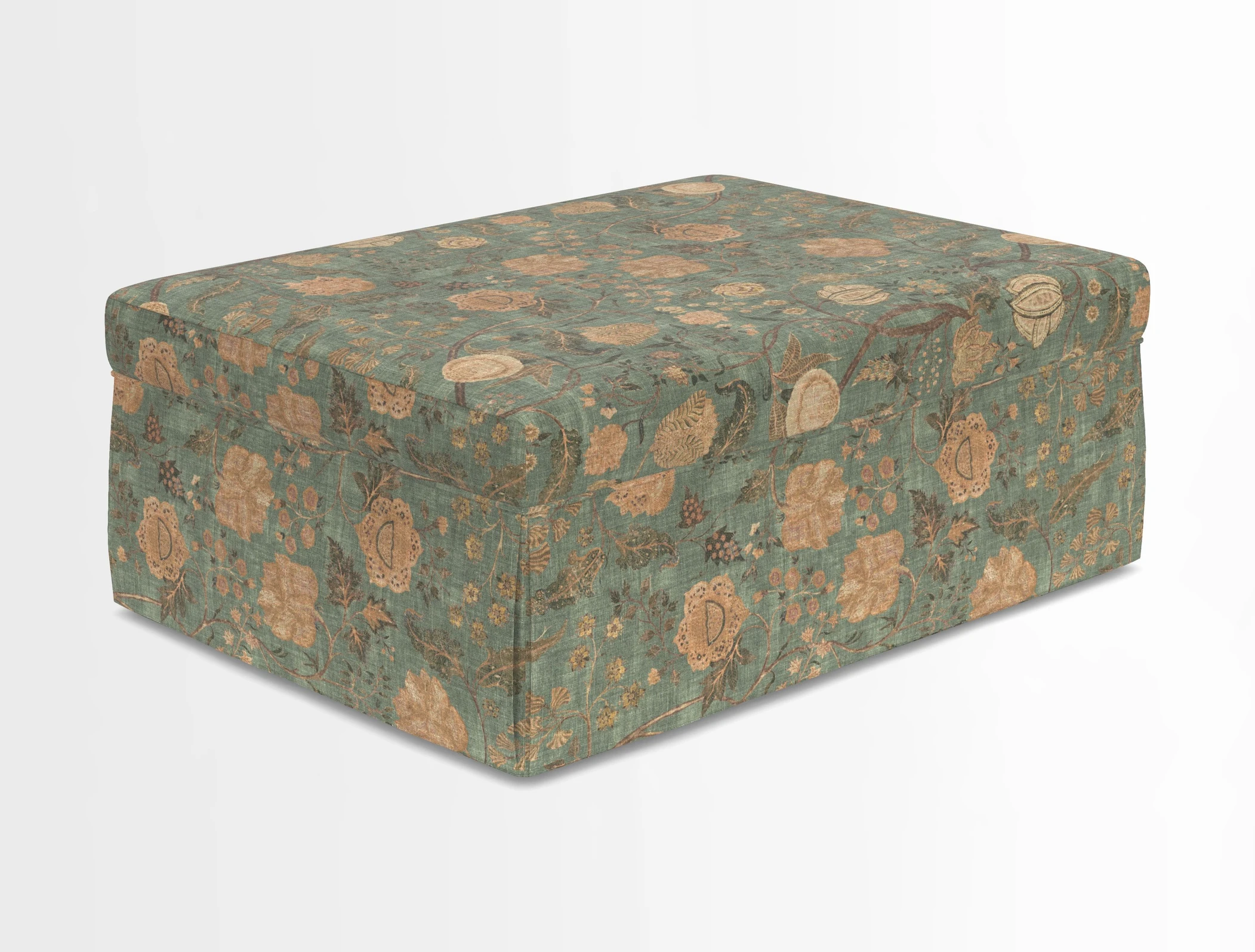 Fontwell footstool in Globe Thistle Storm