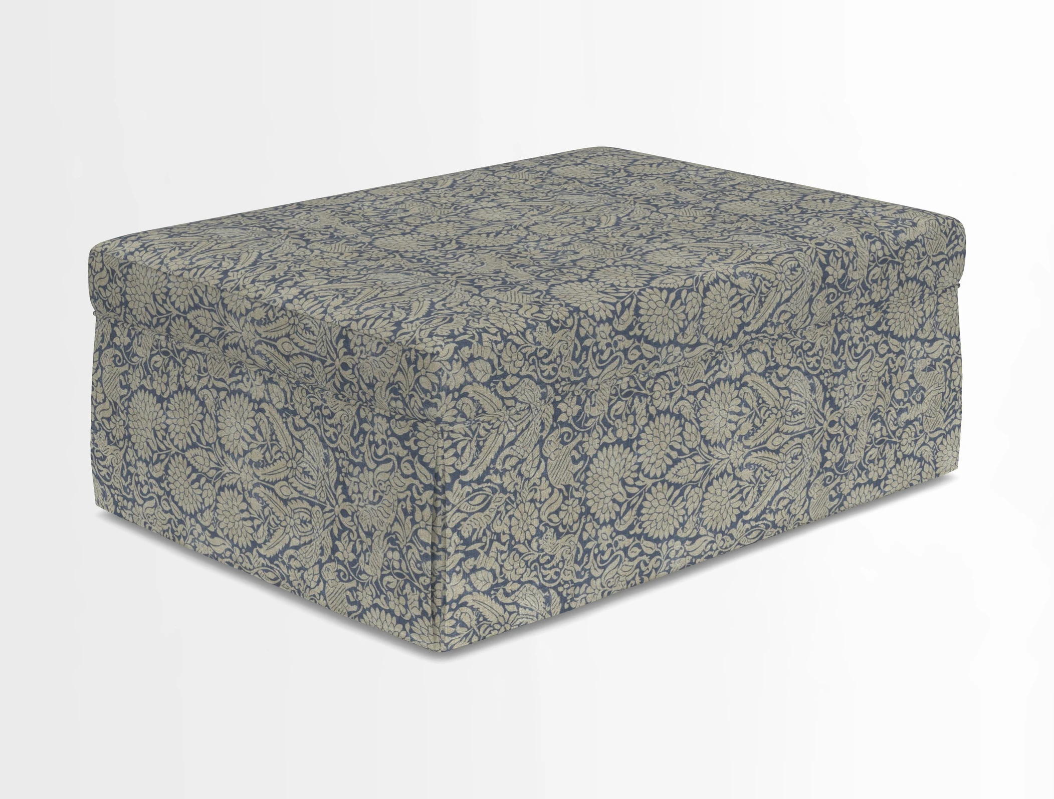 Fontwell footstool in Globe Thistle Storm