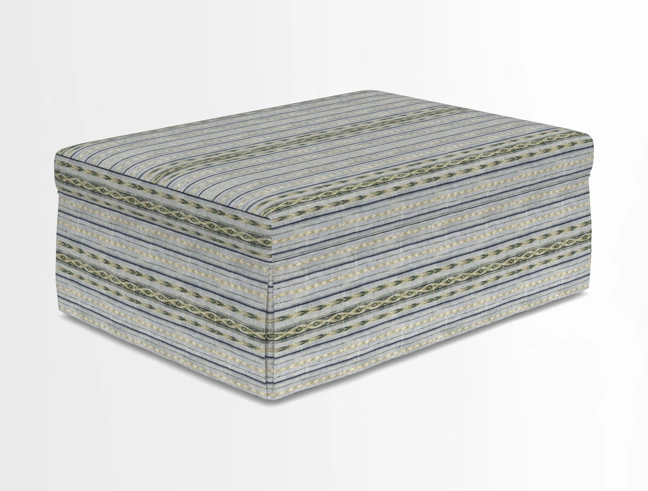 Fontwell footstool in Globe Thistle Storm