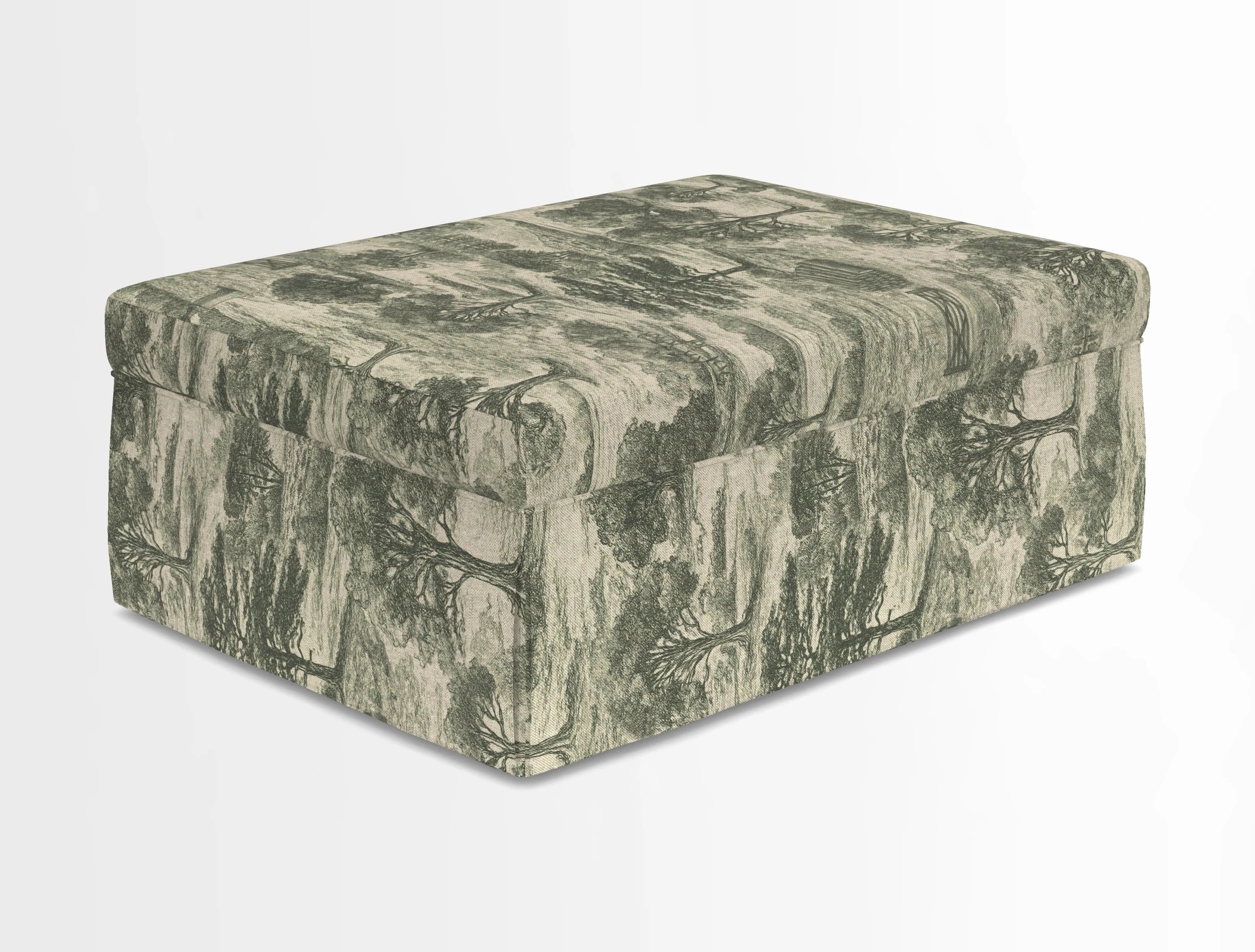 Fontwell footstool in Globe Thistle Storm
