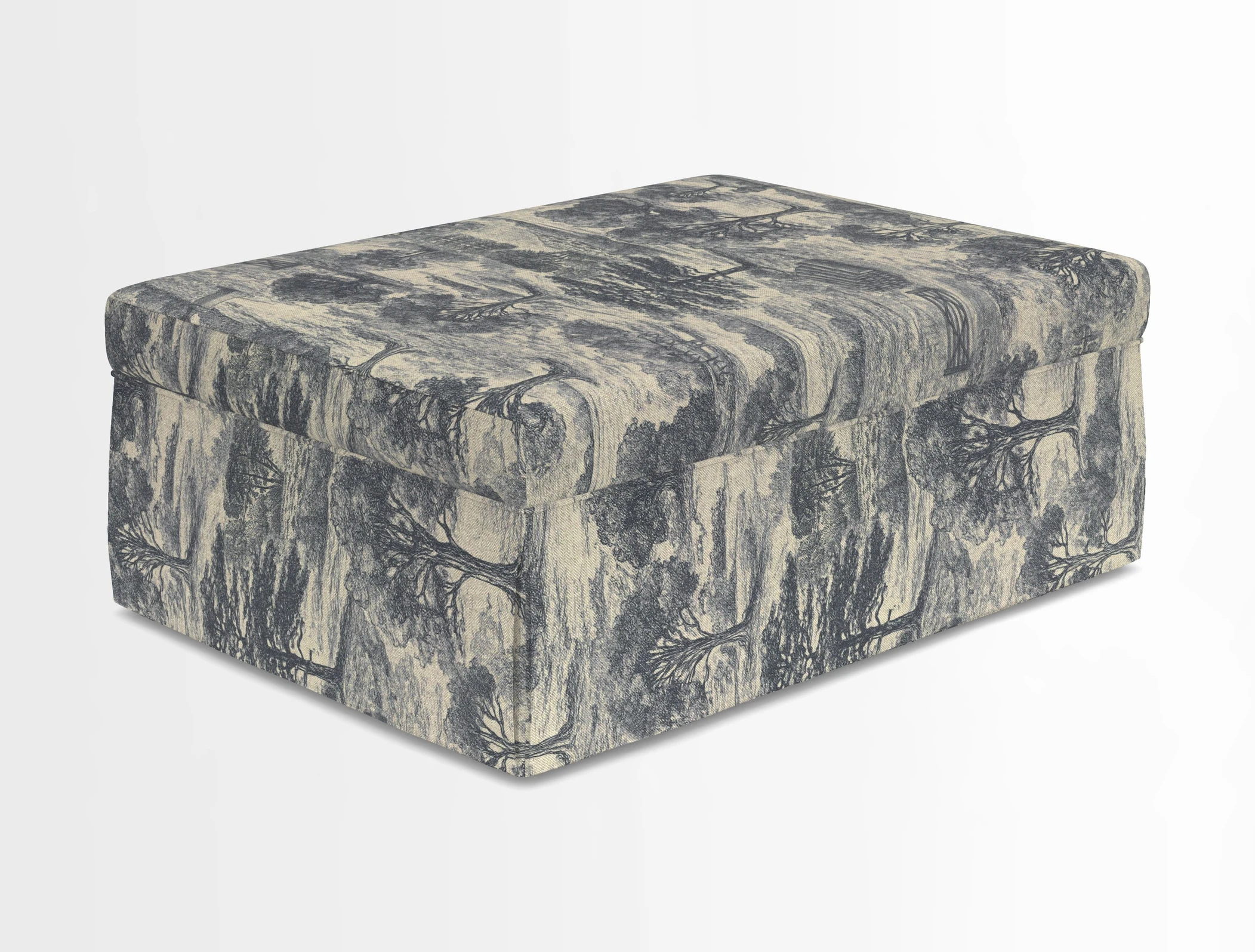 Fontwell footstool in Globe Thistle Storm