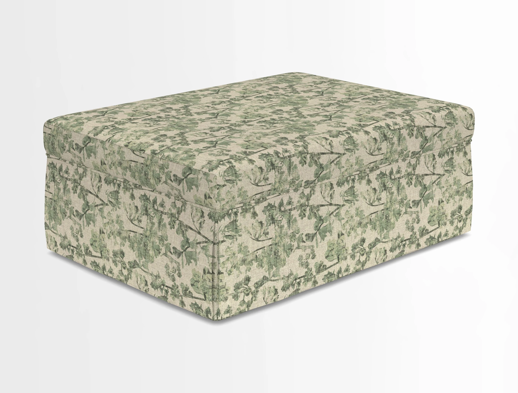 Fontwell footstool in Globe Thistle Storm