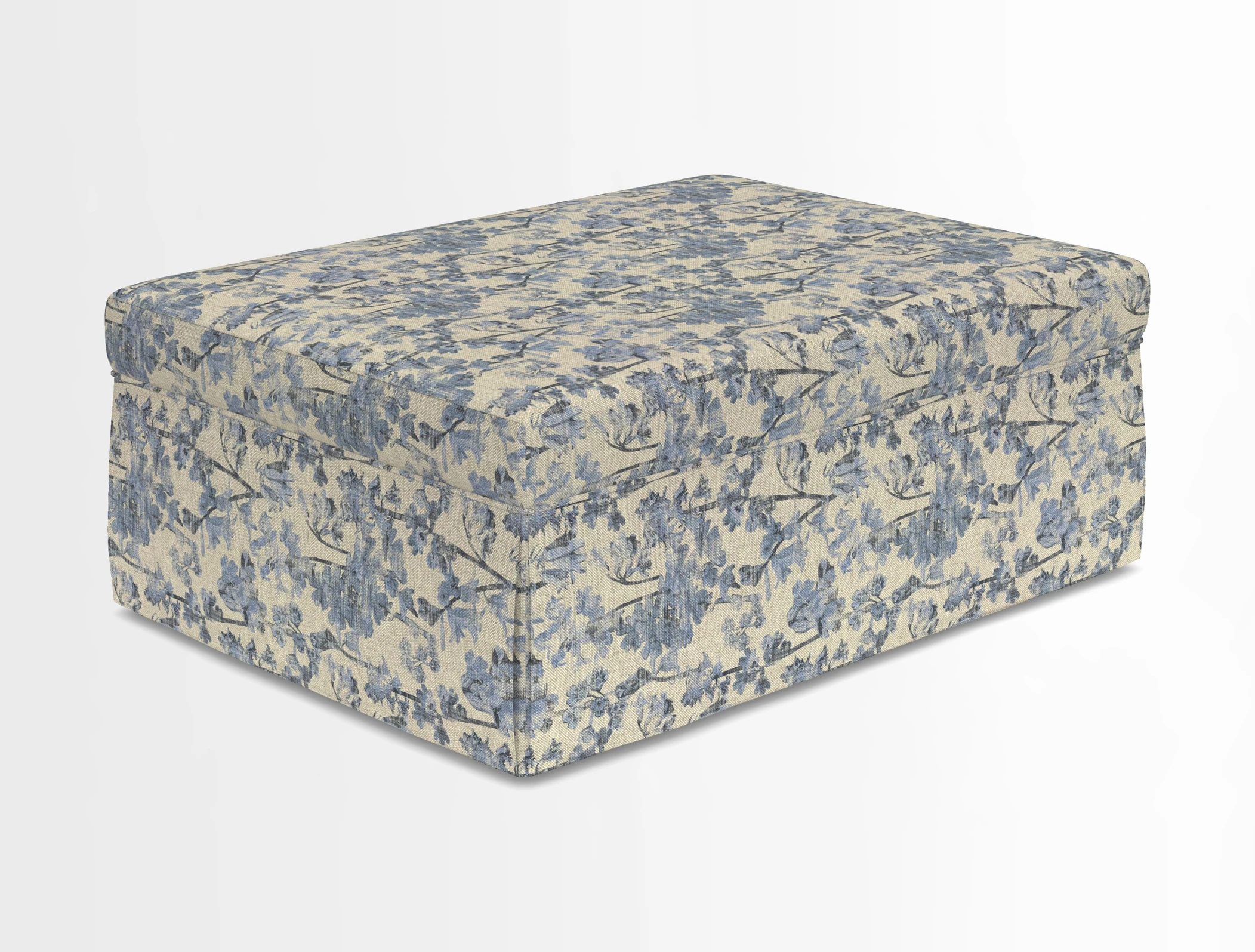 Fontwell footstool in Globe Thistle Storm