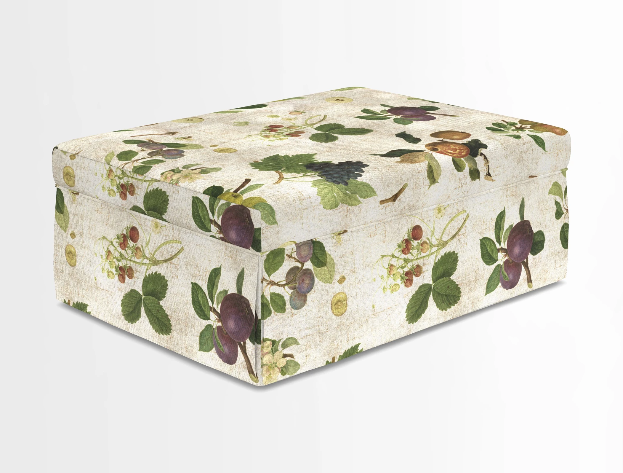 Fontwell footstool in Globe Thistle Storm