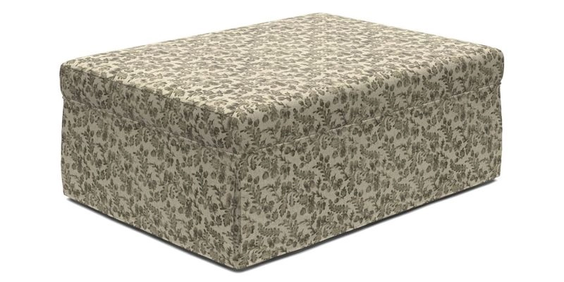 Fontwell footstool A in Sussex Stripe Cinnamon