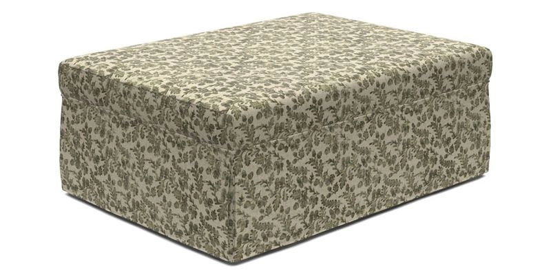 Fontwell footstool A in Sussex Stripe Cinnamon
