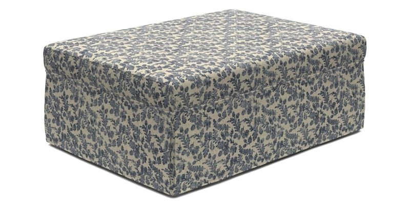 Fontwell footstool A in Sussex Stripe Cinnamon
