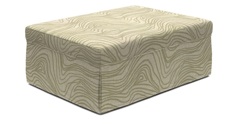 Fontwell footstool A in Sussex Stripe Cinnamon