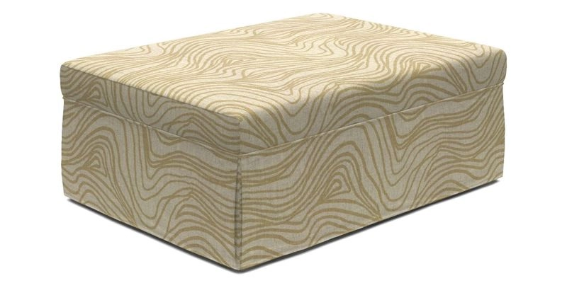 Fontwell footstool A in Sussex Stripe Cinnamon