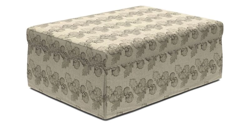 Fontwell footstool A in Sussex Stripe Cinnamon