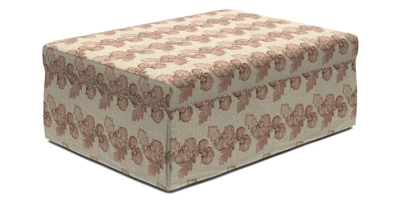 Fontwell footstool A in Sussex Stripe Cinnamon