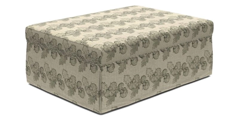 Fontwell footstool A in Sussex Stripe Cinnamon