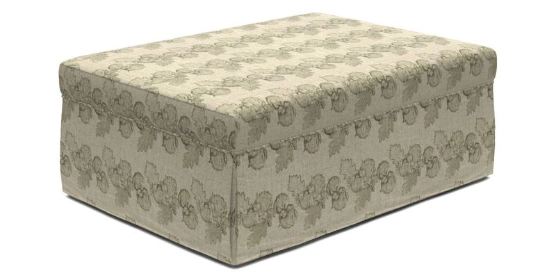 Fontwell footstool A in Sussex Stripe Cinnamon