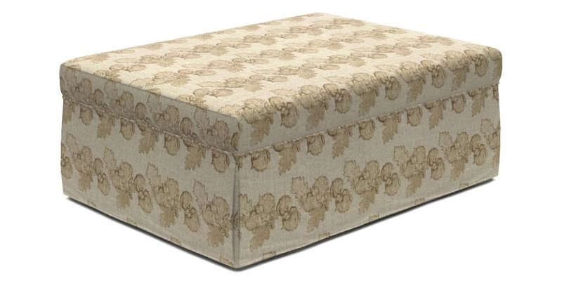 Fontwell footstool A in Sussex Stripe Cinnamon