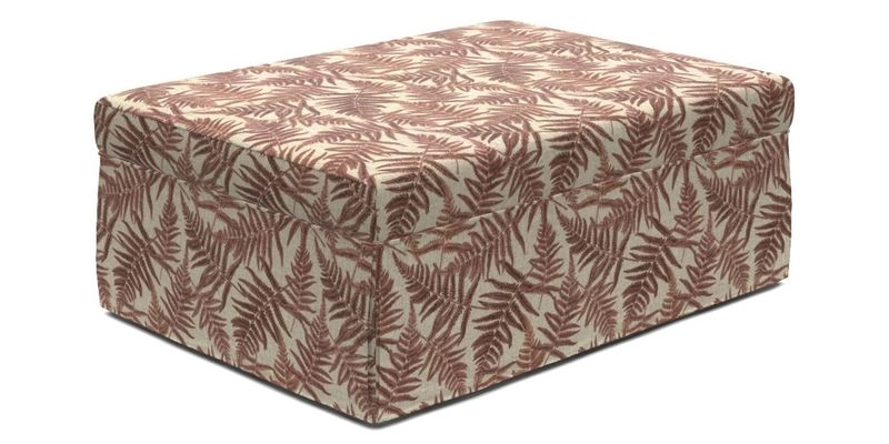 Fontwell footstool A in Sussex Stripe Cinnamon