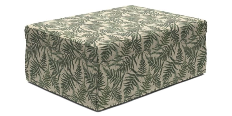 Fontwell footstool A in Sussex Stripe Cinnamon