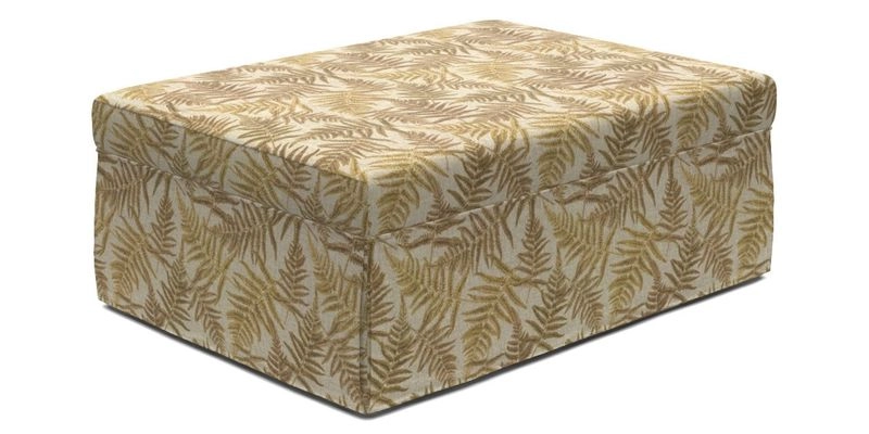 Fontwell footstool A in Sussex Stripe Cinnamon