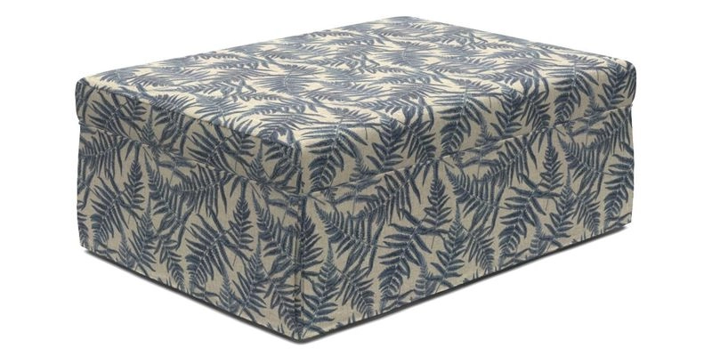 Fontwell footstool A in Sussex Stripe Cinnamon
