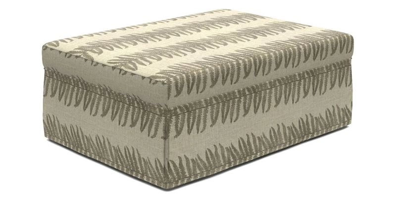 Fontwell footstool A in Sussex Stripe Cinnamon