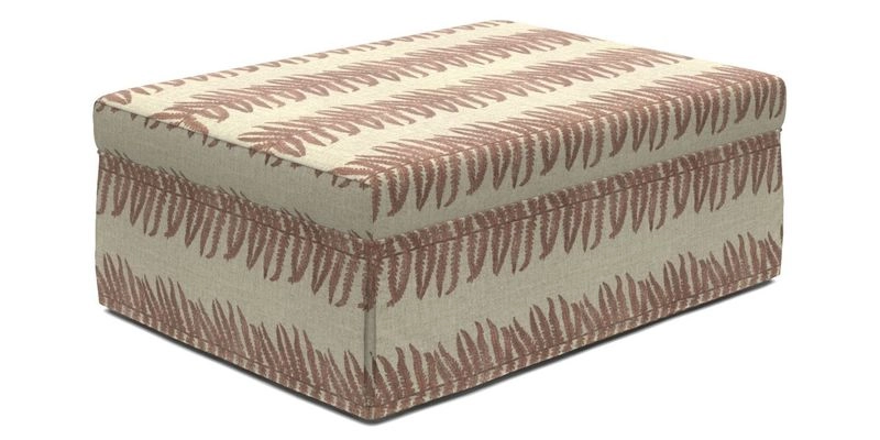 Fontwell footstool A in Sussex Stripe Cinnamon