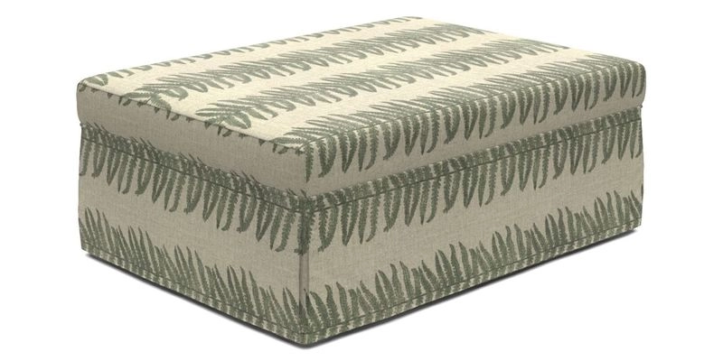 Fontwell footstool A in Sussex Stripe Cinnamon