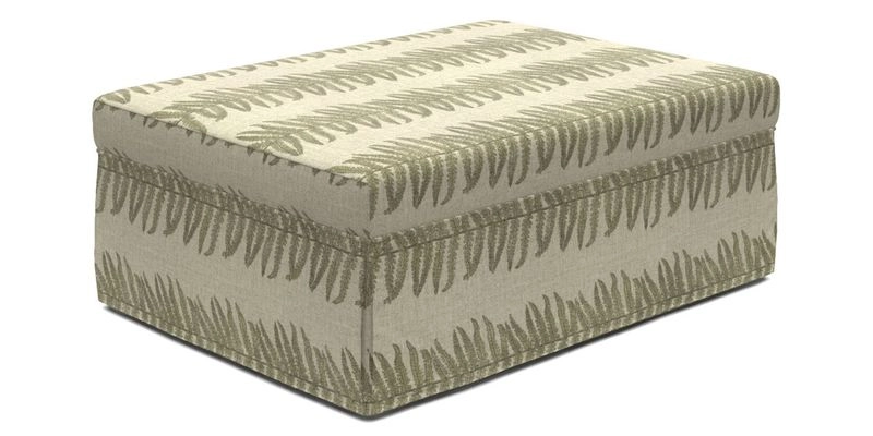 Fontwell footstool A in Sussex Stripe Cinnamon