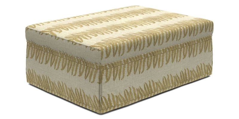 Fontwell footstool A in Sussex Stripe Cinnamon