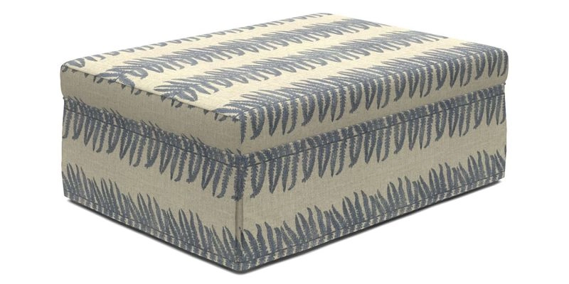 Fontwell footstool A in Sussex Stripe Cinnamon