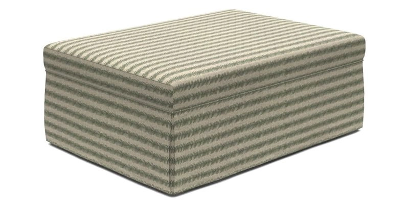 Fontwell footstool A in Sussex Stripe Cinnamon