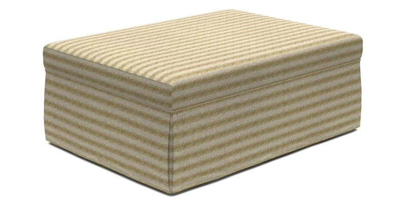 Fontwell footstool A in Sussex Stripe Cinnamon