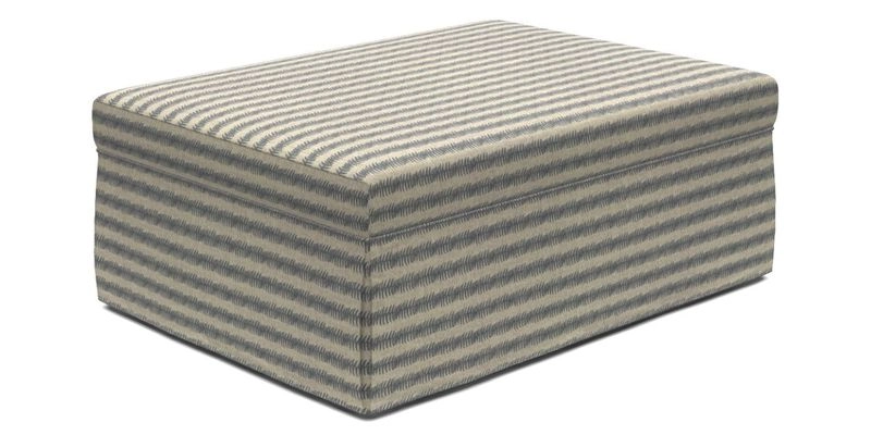 Fontwell footstool A in Sussex Stripe Cinnamon