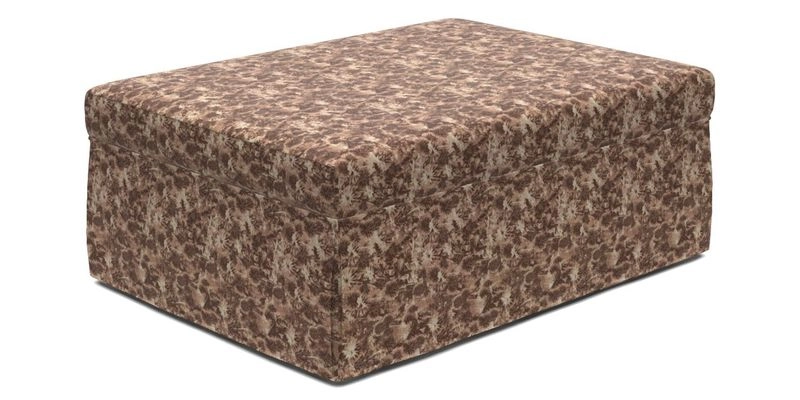 Fontwell footstool A in Sussex Stripe Cinnamon