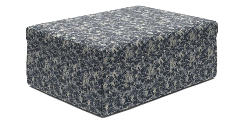 Fontwell footstool A in Sussex Stripe Cinnamon