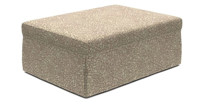 Fontwell footstool A in Sussex Stripe Cinnamon