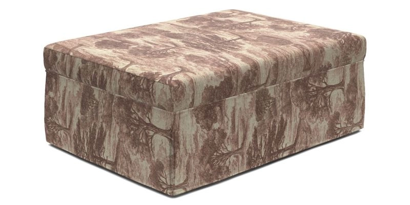Fontwell footstool A in Sussex Stripe Cinnamon