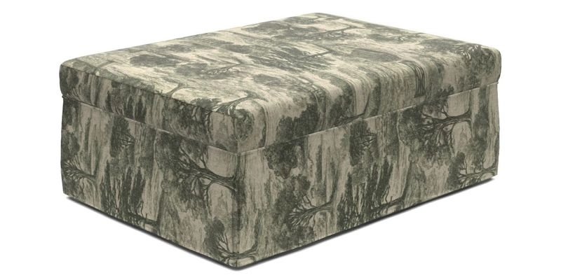 Fontwell footstool A in Sussex Stripe Cinnamon
