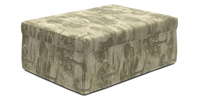 Fontwell footstool A in Sussex Stripe Cinnamon