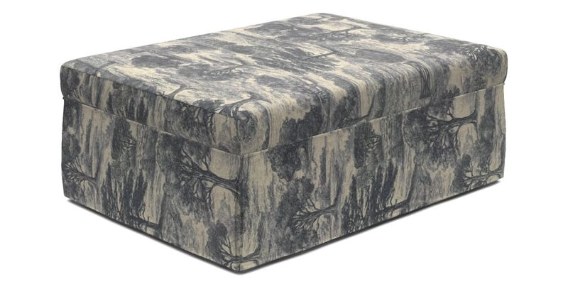 Fontwell footstool A in Sussex Stripe Cinnamon