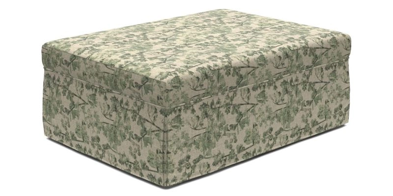 Fontwell footstool A in Sussex Stripe Cinnamon