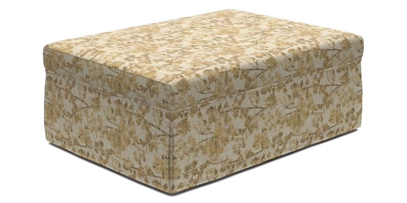 Fontwell footstool A in Sussex Stripe Cinnamon