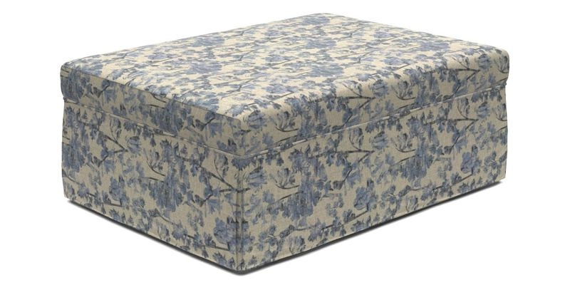Fontwell footstool A in Sussex Stripe Cinnamon