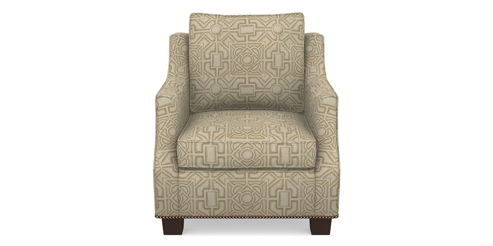 Product photograph of Giggleswick Chair In Rhs Collection - Large Knot Garden Linen - Gold from Sofas and Stuff Limited