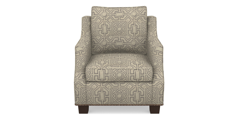 Product photograph of Giggleswick Chair In Rhs Collection - Large Knot Garden Linen - Grey from Sofas and Stuff Limited