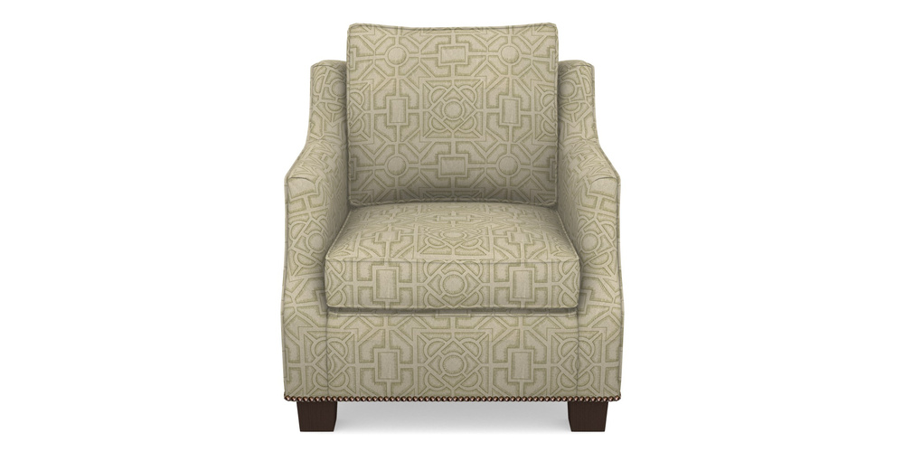 Product photograph of Giggleswick Chair In Rhs Collection - Large Knot Garden Linen - Olive from Sofas and Stuff Limited