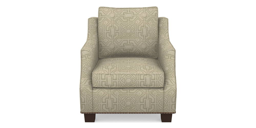 Product photograph of Giggleswick Chair In Rhs Collection - Large Knot Garden Linen - Pistachio from Sofas and Stuff Limited