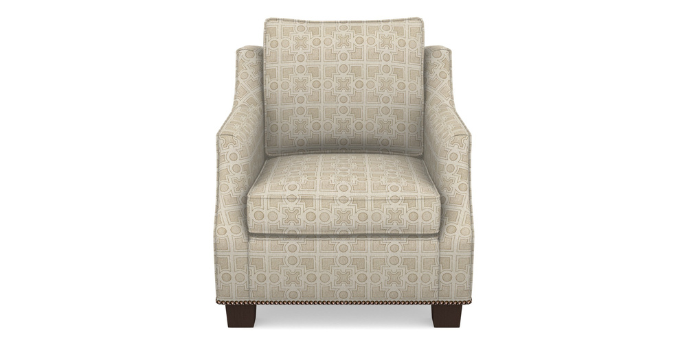 Product photograph of Giggleswick Chair In Rhs Collection - Small Knot Garden Cotton Weave - Gold from Sofas and Stuff Limited