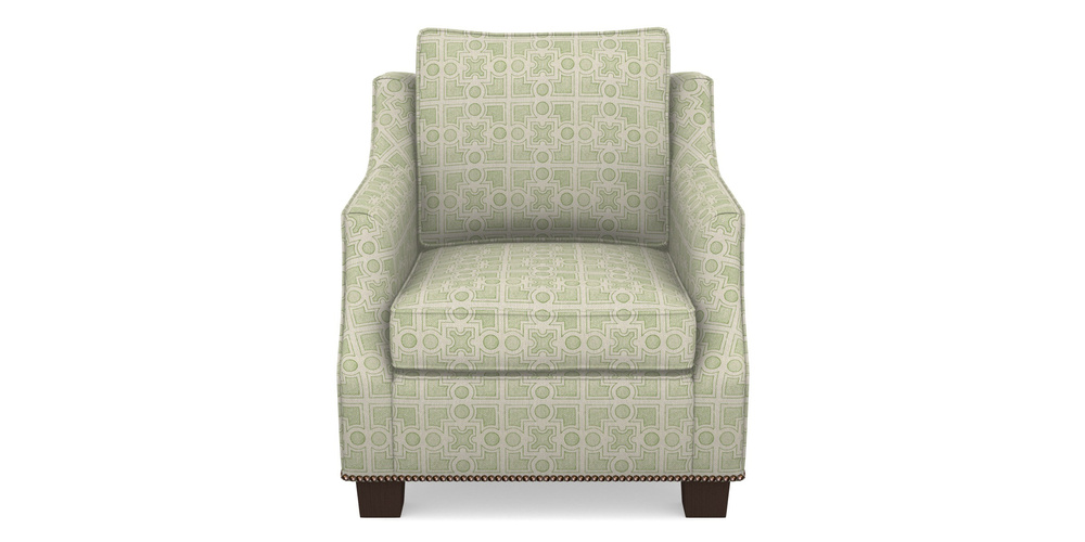 Product photograph of Giggleswick Chair In Rhs Collection - Small Knot Garden Cotton Weave - Green from Sofas and Stuff Limited