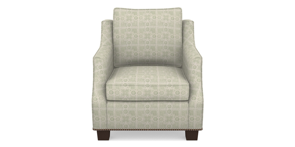 Product photograph of Giggleswick Chair In Rhs Collection - Small Knot Garden Cotton Weave - Pistachio from Sofas and Stuff Limited